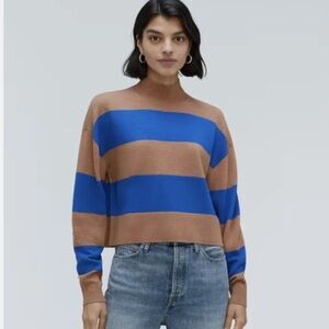 Everlane Muck Neck Wool Stripped Sweater Size S